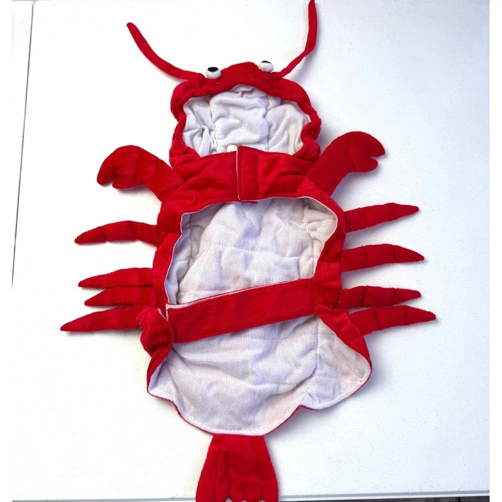 Pet Halloween Lobster Dog Costume Red S Medium Sea Creature Animal Hooded S/M